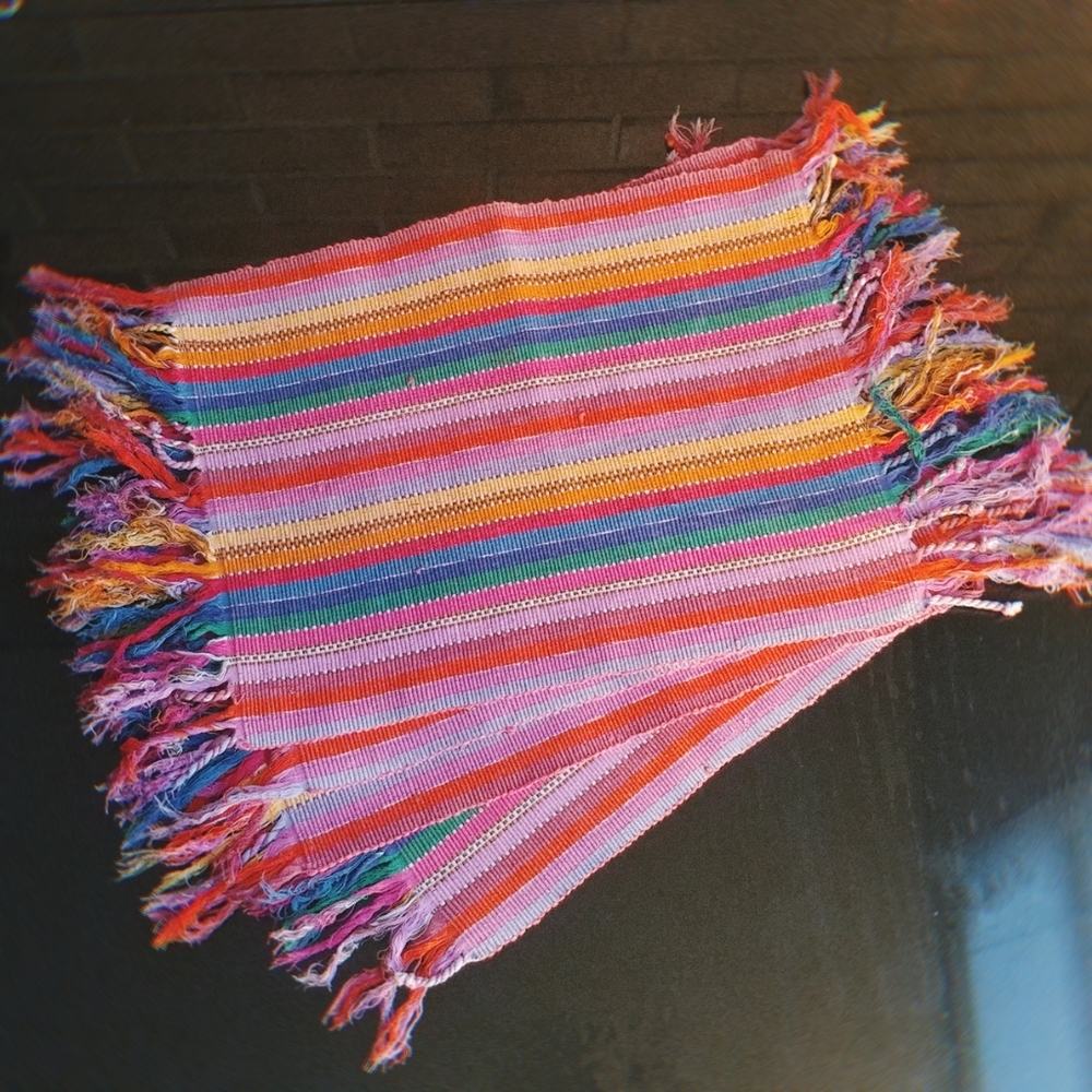 Boho 4 pc. Place Mat Set Colorful Rainbow